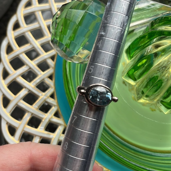 EUC Blue Topaz Ring 6 - Picture 3 of 6